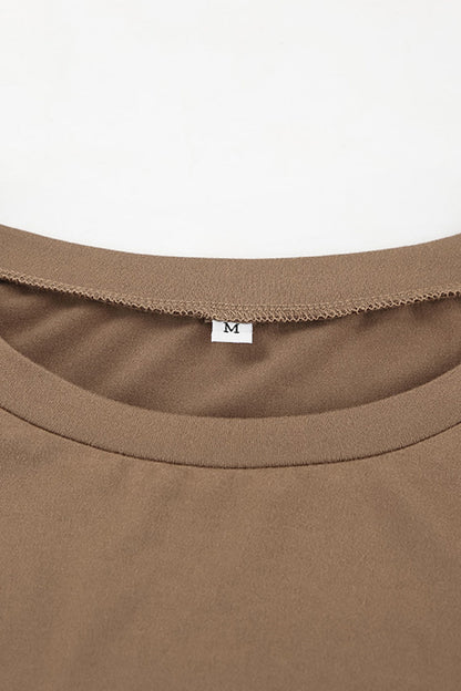 Vestidos casuales de calle con falda cruzada y cuello redondo fruncido con cordones