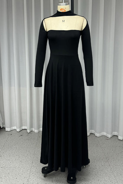 Vestidos sexys de cuello alto con aberturas en forma de A