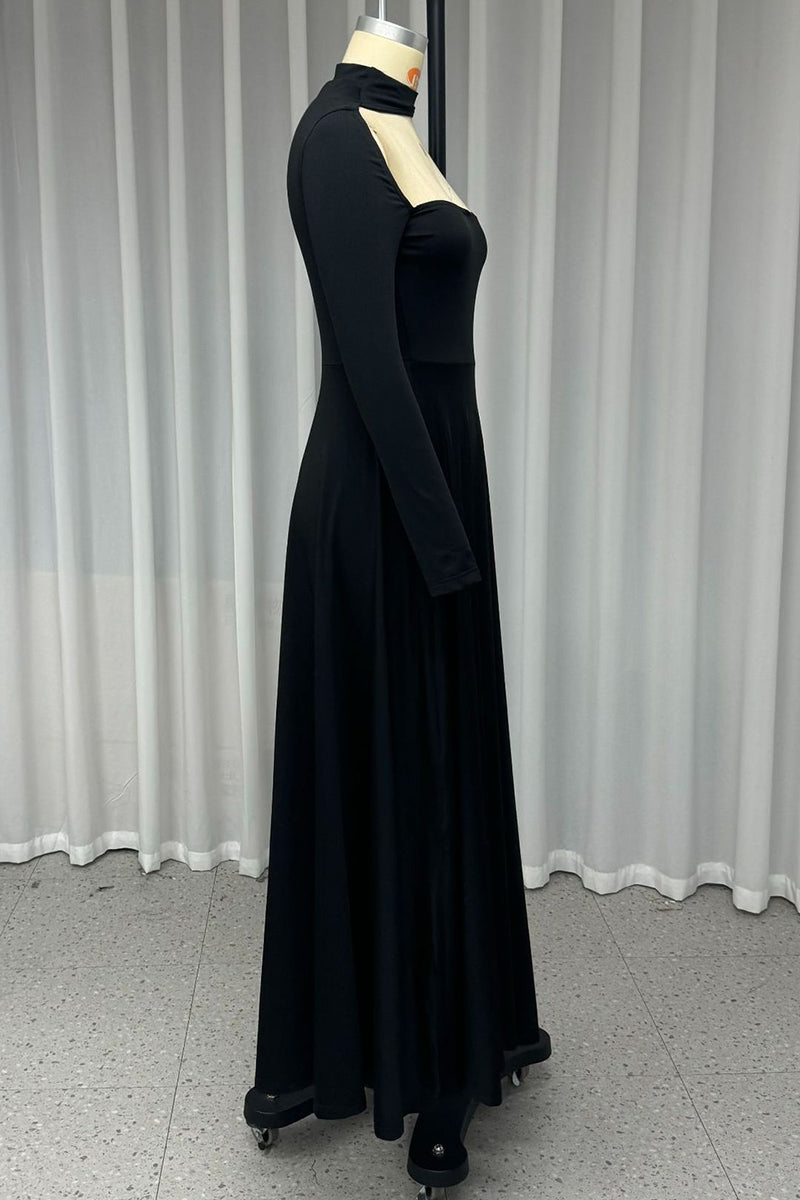 Vestidos sexys de cuello alto con aberturas en forma de A