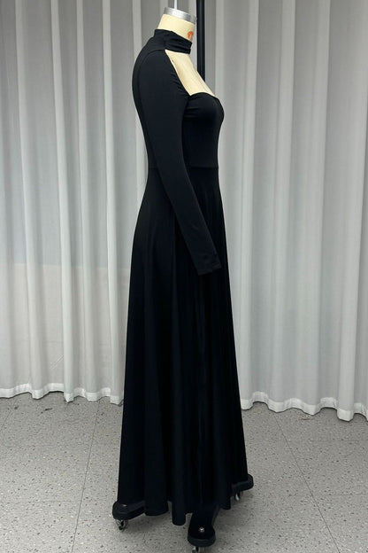 Vestidos sexys de cuello alto con aberturas en forma de A