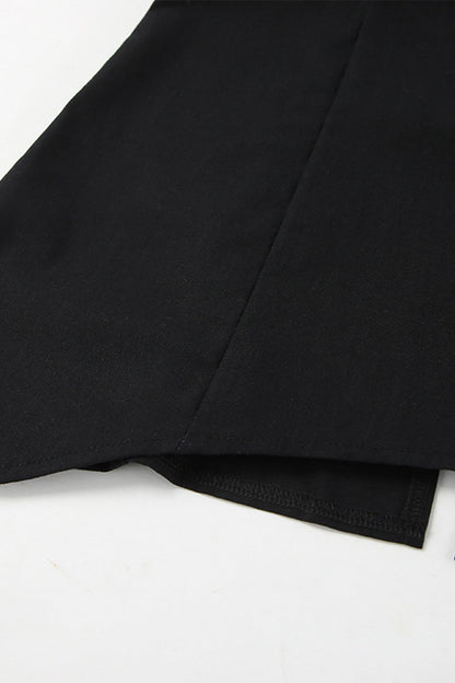 Conjunto informal de dos piezas con cremallera, sin tirantes y sin mangas