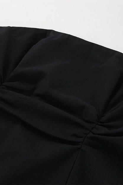 Conjunto informal de dos piezas con cremallera, sin tirantes y sin mangas