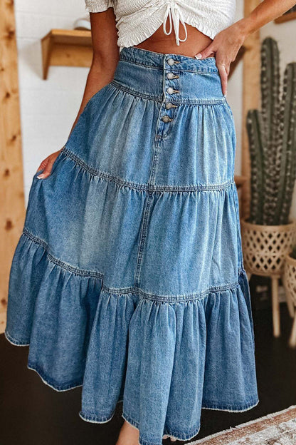 Pantalones casuales de calle con hebilla desgastada, sueltos, de cintura alta, tipo A, con parches