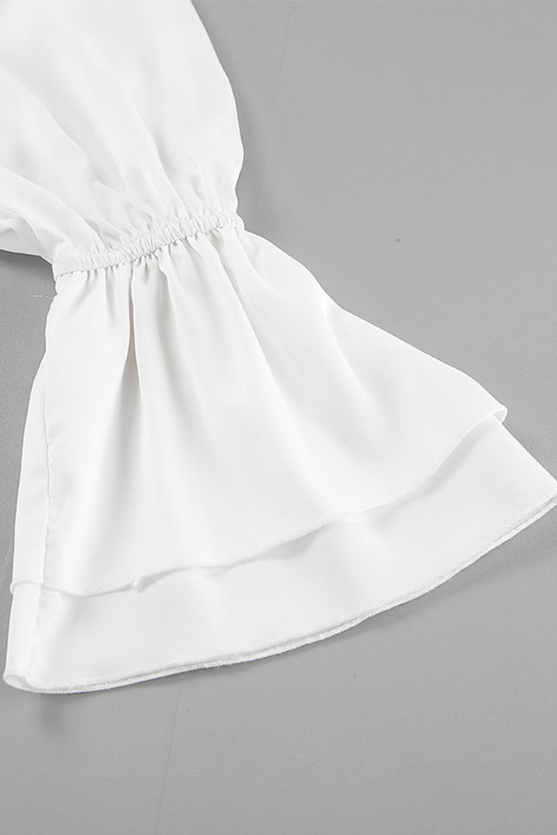 Elegante vestido de corte A con cordones, hebilla y cuello de cinta (3 colores)
