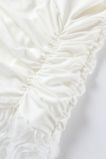 Vestidos largos con cuello halter, espalda descubierta y encaje con flores sexys