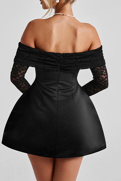 Vestidos de princesa sexys con hombros descubiertos y encaje