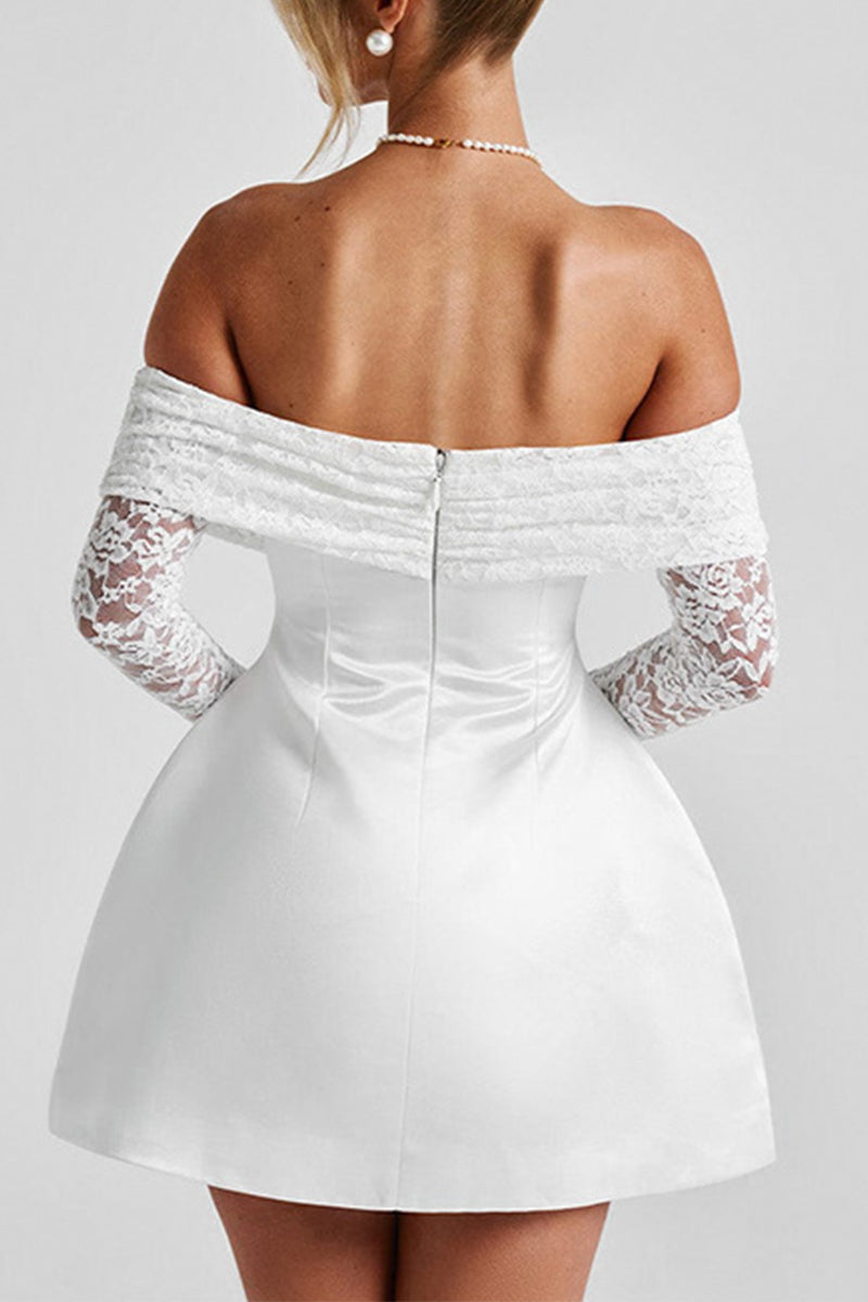 Vestidos de princesa sexys con hombros descubiertos y encaje