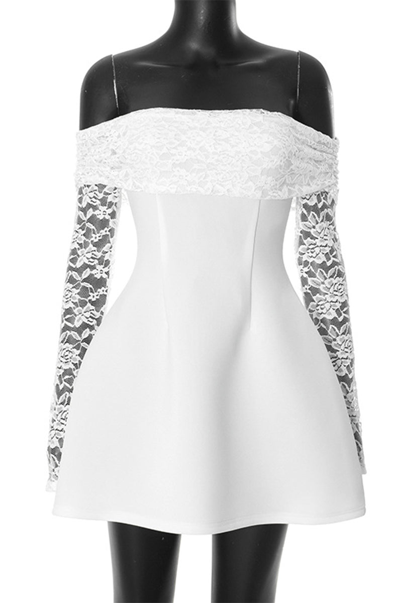 Vestidos de princesa sexys con hombros descubiertos y encaje