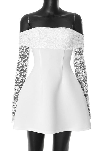 Vestidos de princesa sexys con hombros descubiertos y encaje