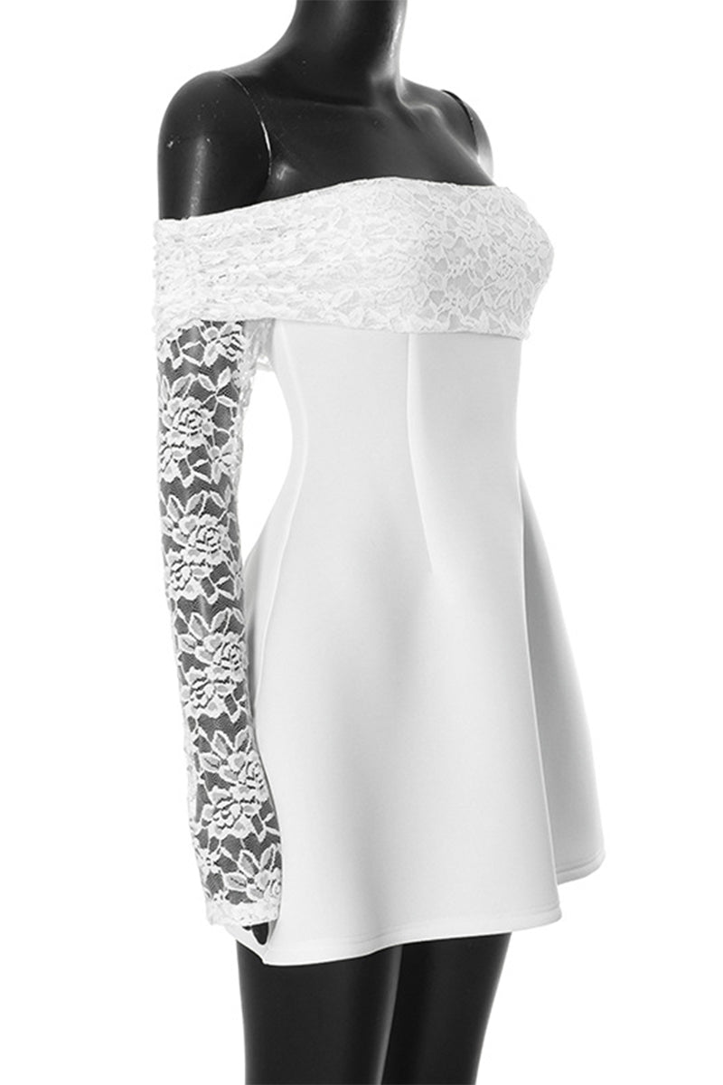 Vestidos de princesa sexys con hombros descubiertos y encaje