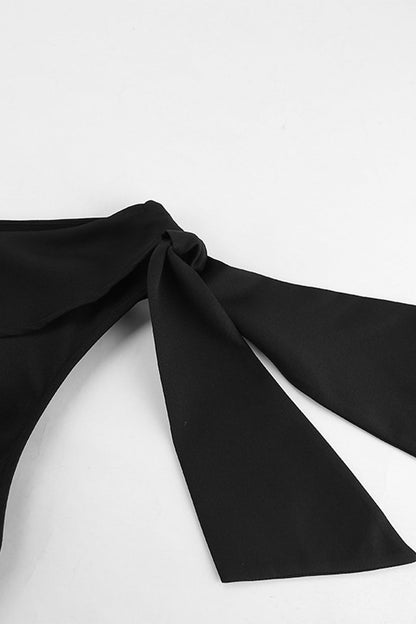 Vestidos casuales sin mangas con hombros caídos y cordones