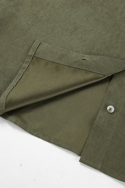 Blusas casuales con botones y cuello vuelto