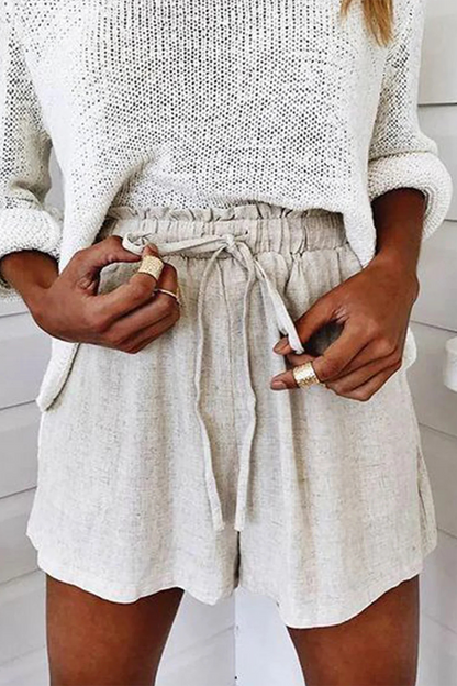 Pantalones rectos holgados con cordones y desgastados (5 colores)