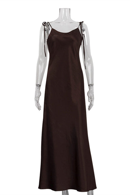 Vestidos largos sexys con encaje, espalda descubierta y cuello en U