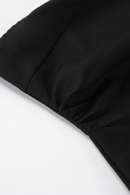 Tops sexys sin tirantes con abertura y cremallera en color sólido