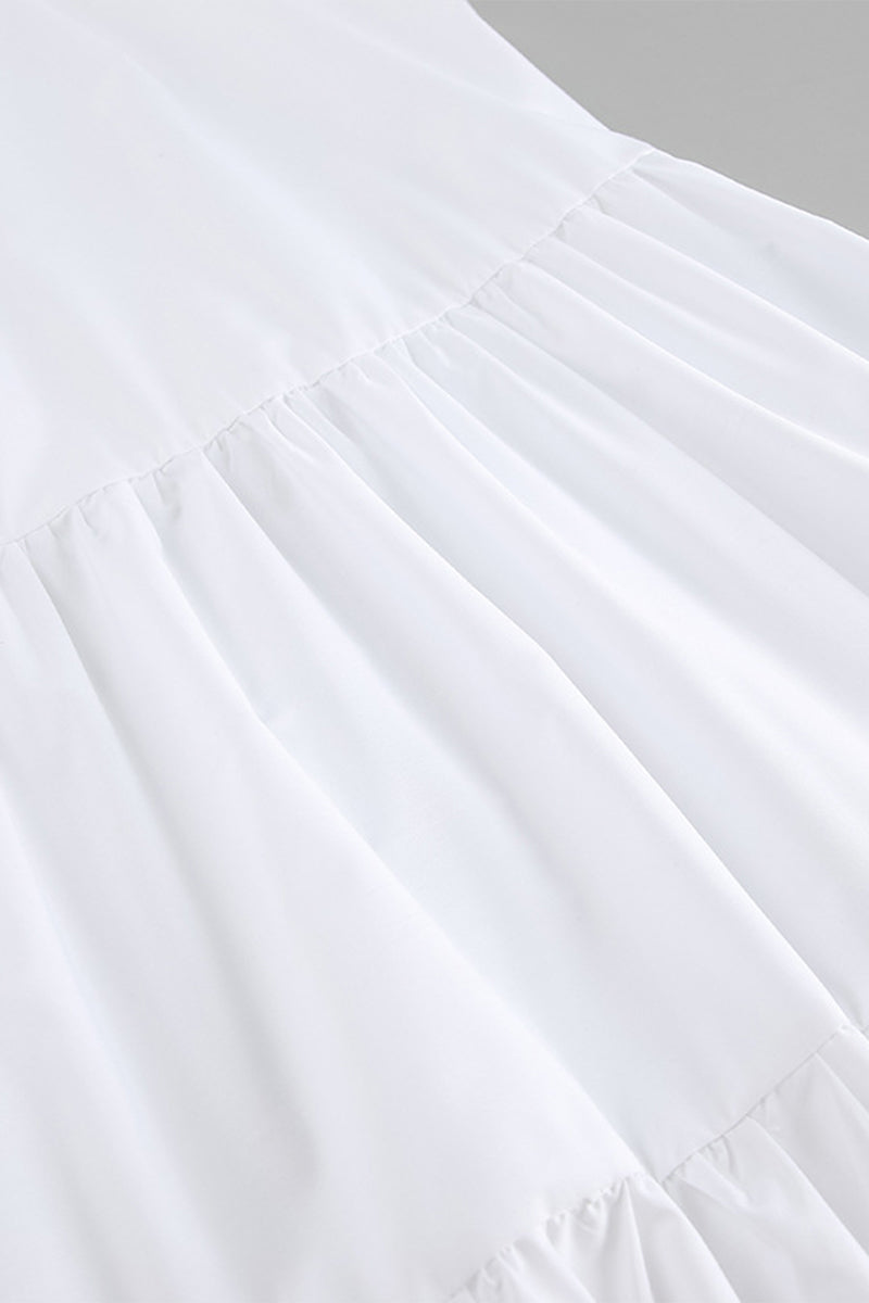 Vestidos casuales sin mangas con cuello redondo y volantes de patchwork
