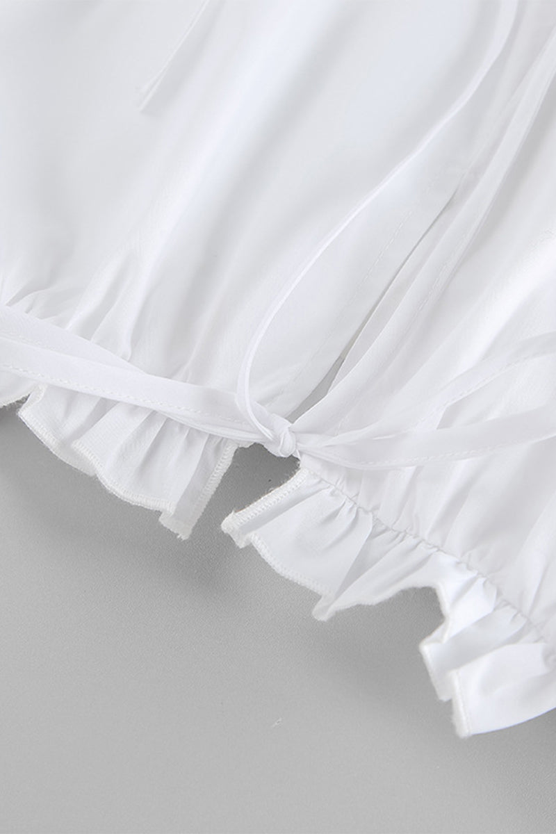 Vestidos casuales sin mangas con cuello redondo y volantes de patchwork