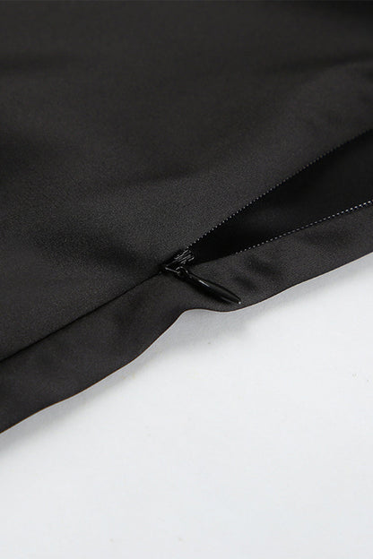 Vestidos sexys de falda de un solo paso con cuello halter y cordones