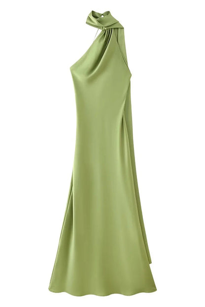 Vestidos de noche sexys con cuello halter irregular (4 colores)