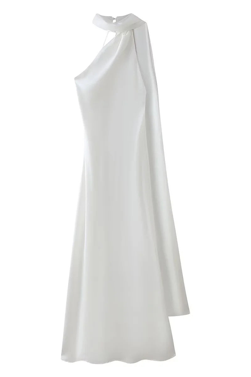 Vestidos de noche sexys con cuello halter irregular (4 colores)