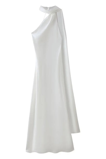 Vestidos de noche sexys con cuello halter irregular (4 colores)