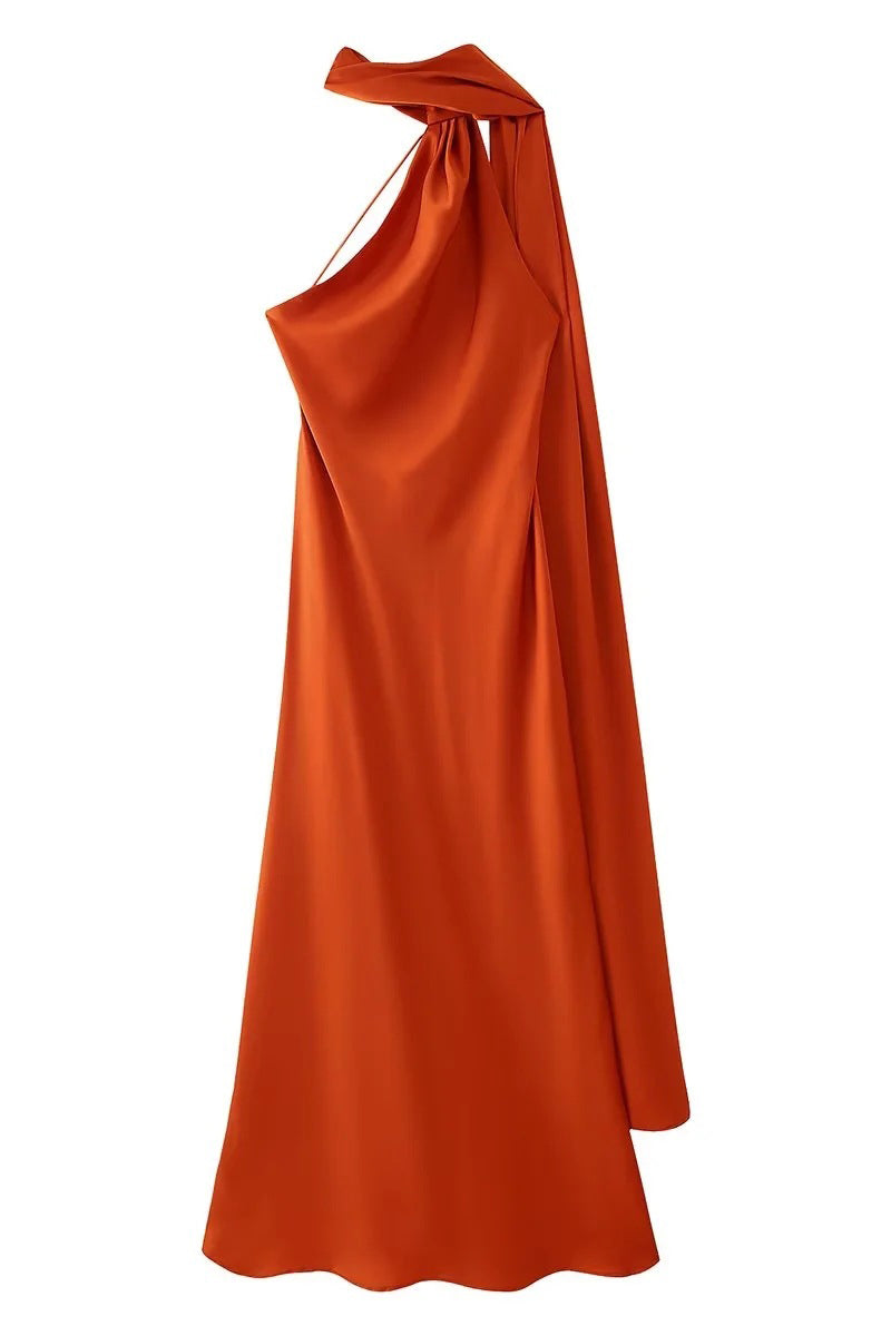 Vestidos de noche sexys con cuello halter irregular (4 colores)