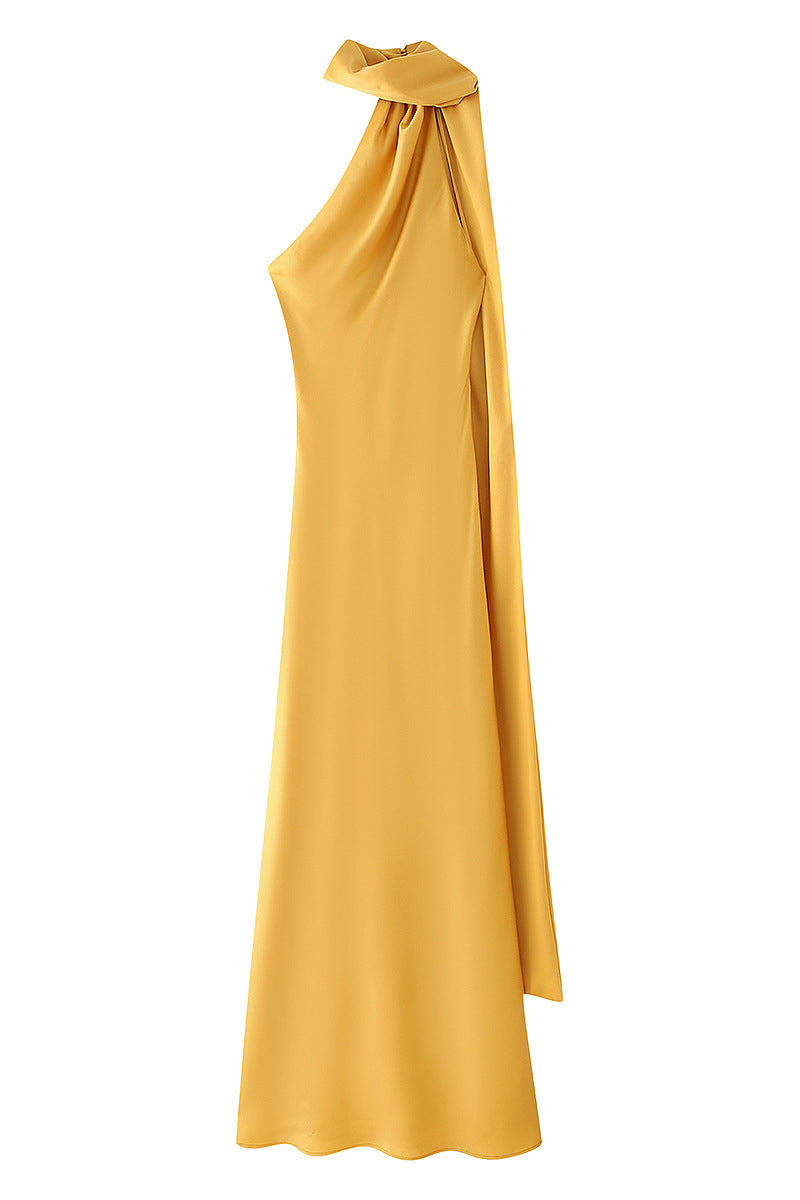 Vestidos de noche sexys con cuello halter irregular (4 colores)