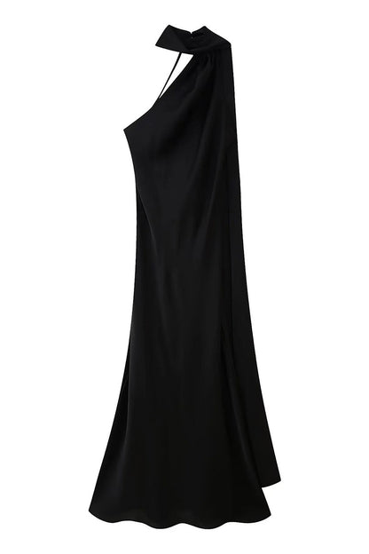 Vestidos de noche sexys con cuello halter y espalda descubierta