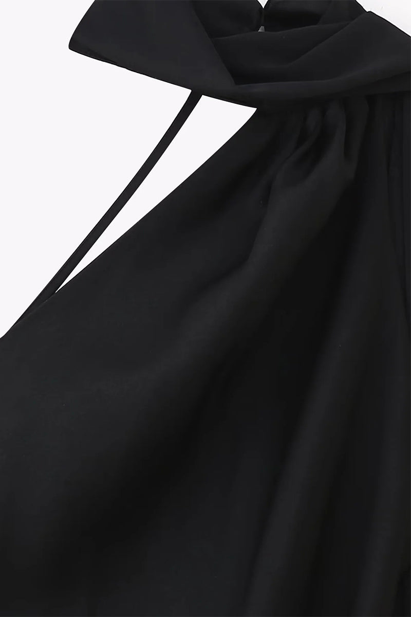 Vestidos de noche sexys con cuello halter y espalda descubierta