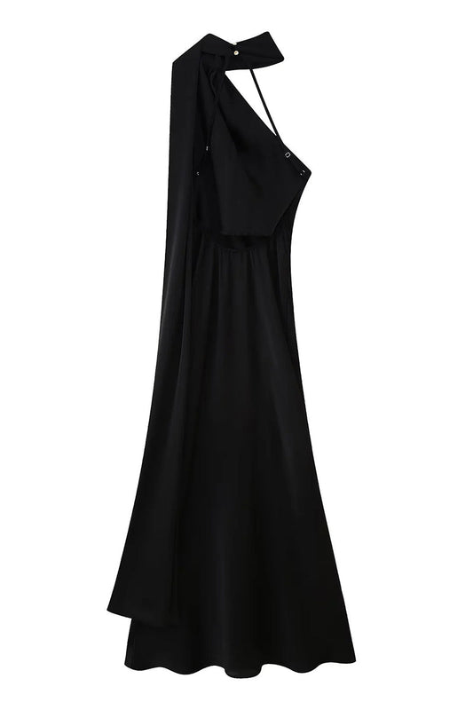 Vestidos de noche sexys con cuello halter y espalda descubierta