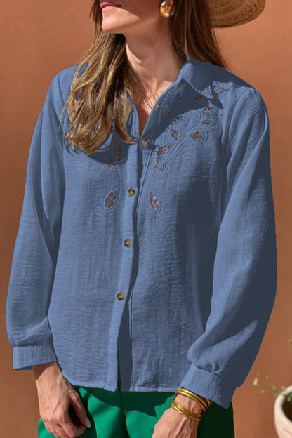 Blusas casuales con cuello vuelto y aberturas (4 colores)