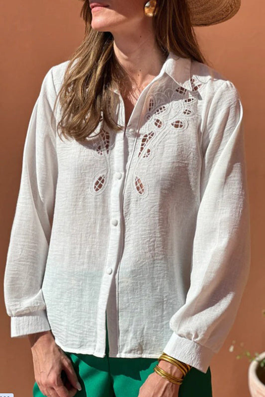Blusas casuales con cuello vuelto y aberturas (4 colores)
