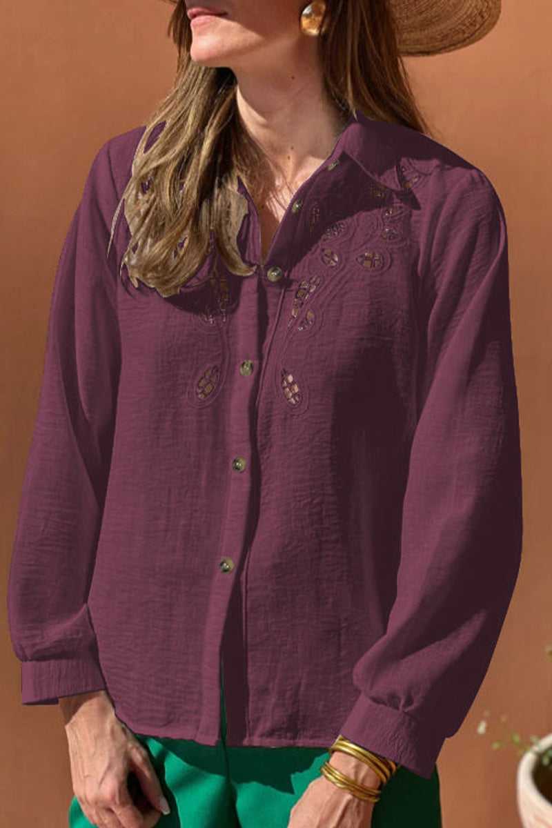 Blusas casuales con cuello vuelto y aberturas (4 colores)