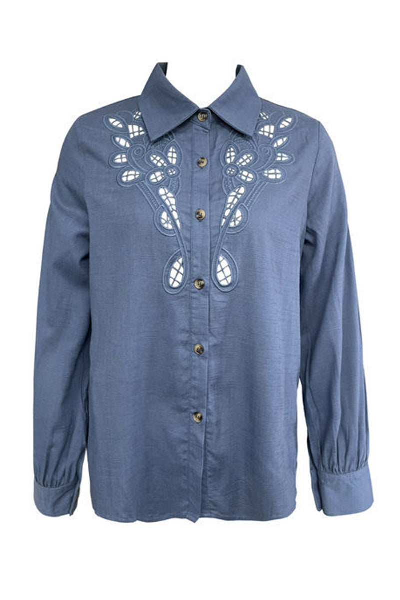 Blusas casuales con cuello vuelto y aberturas (4 colores)
