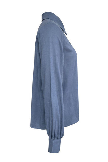 Blusas casuales con cuello vuelto y aberturas (4 colores)