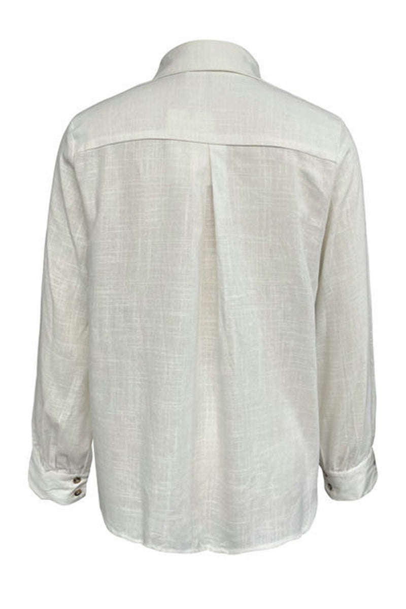 Blusas casuales con cuello vuelto y aberturas (4 colores)