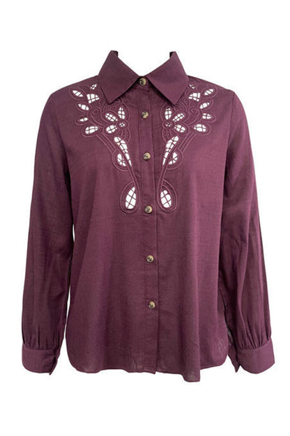 Blusas casuales con cuello vuelto y aberturas (4 colores)