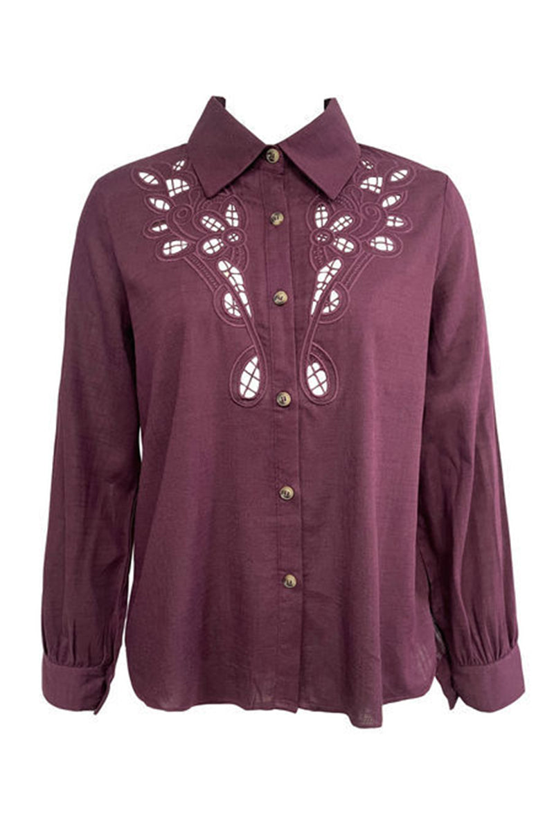Blusas casuales con cuello vuelto y aberturas (4 colores)