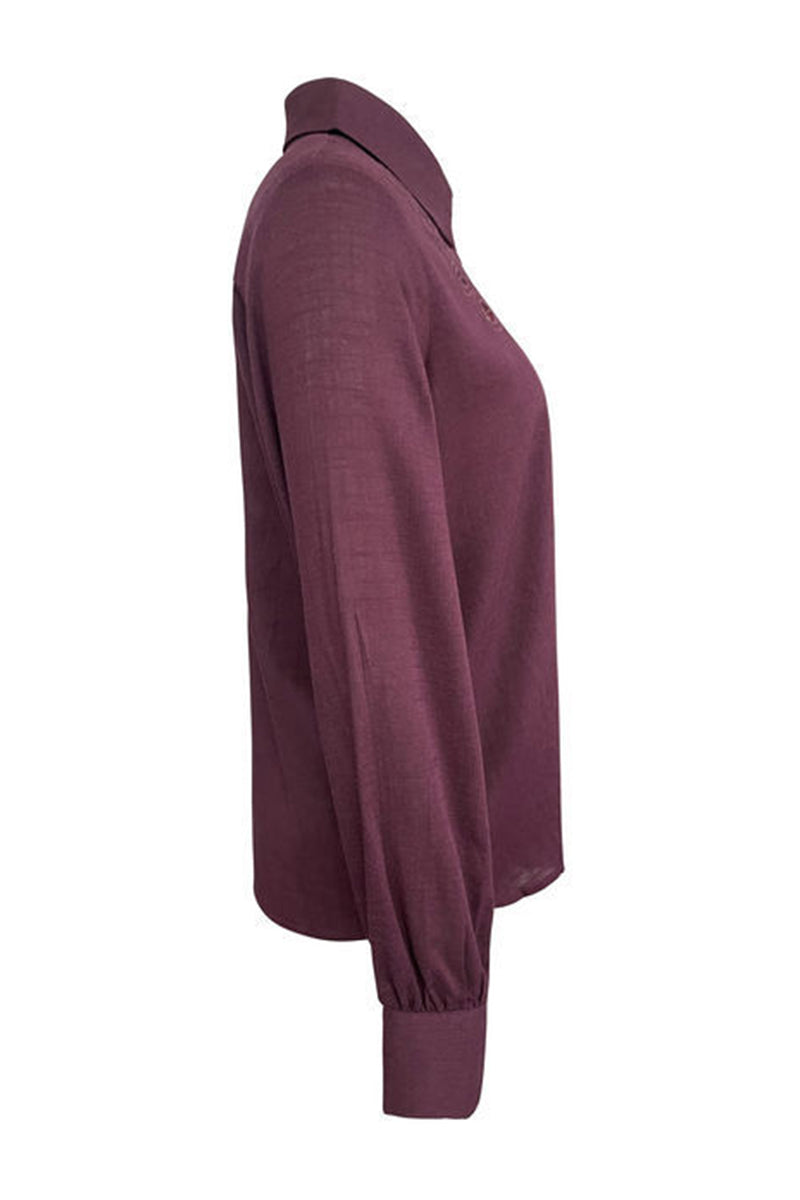 Blusas casuales con cuello vuelto y aberturas (4 colores)