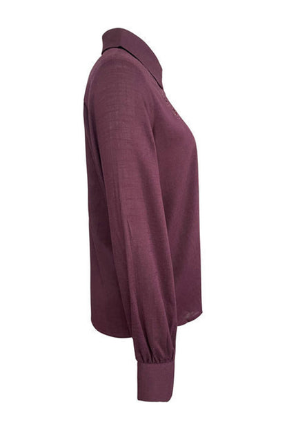 Blusas casuales con cuello vuelto y aberturas (4 colores)