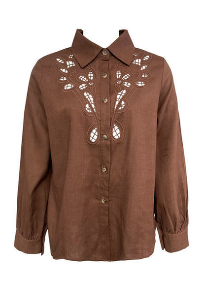 Blusas casuales con cuello vuelto y aberturas (4 colores)