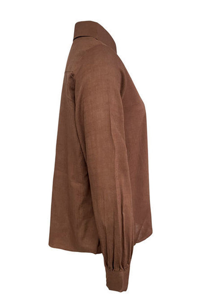 Blusas casuales con cuello vuelto y aberturas (4 colores)