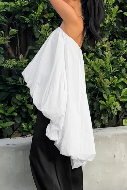 Vestidos sexys fruncidos irregulares sin tirantes