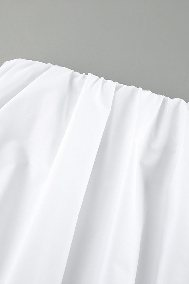 Vestidos sexys fruncidos irregulares sin tirantes