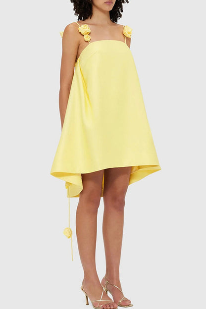 Vestidos sexis con escote cuadrado y forma de flor