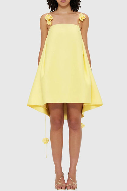 Vestidos sexis con escote cuadrado y forma de flor