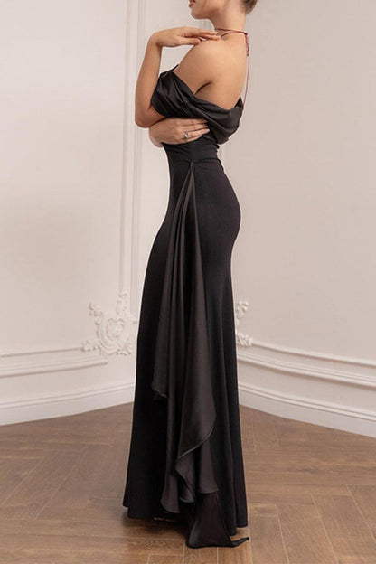 Vestidos largos sexys con hombros descubiertos y espalda descubierta