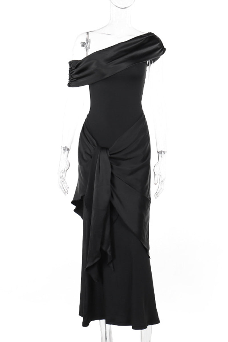 Vestidos largos sexys con hombros descubiertos y espalda descubierta