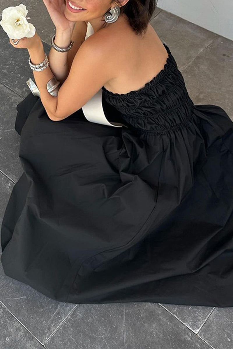 Vestidos sexis sin tirantes con patchwork