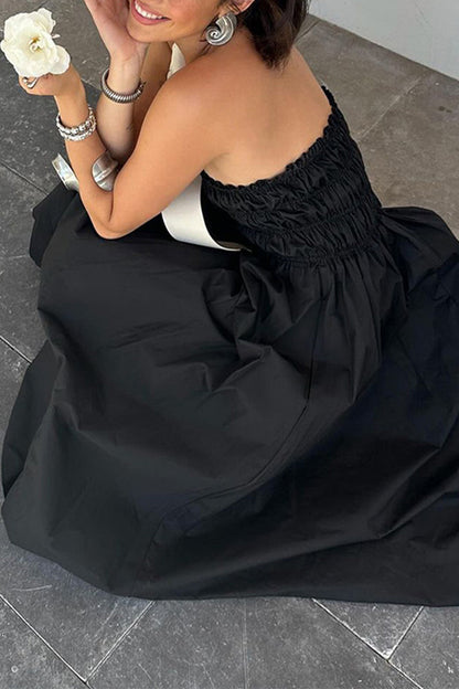 Vestidos sexis sin tirantes con patchwork